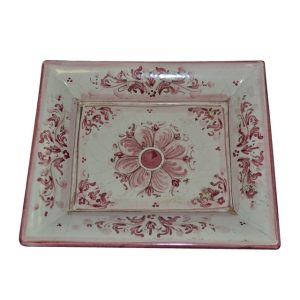 Svuota tasche rettangolare 20x17 s. d'arte mono bordeaux