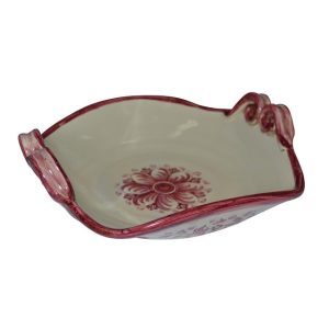 Centrotavola defra 22x22 mono bordeaux