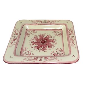 Svuota tasche quadrato s. d'arte mono bordeaux