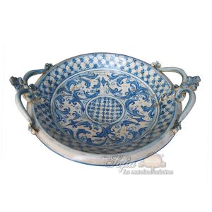 Alzata Ø 40 c/retinato al posto del rosone s. d'arte mono blu