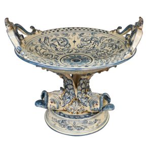 Alzata piede marino Ø 40 s. d'arte mono blu