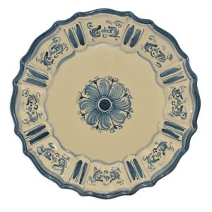 Piatto barocco Ø 28 s. d'arte mono blu