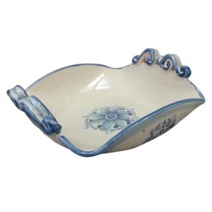 Centrotavola defra 22x22 s. d'arte mono blu