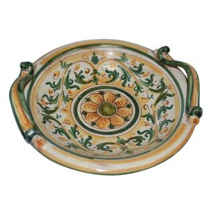 Centrotavola Ø 40 s. d'arte verde/arancio