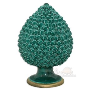Pigna artigianale h 40 verde rame