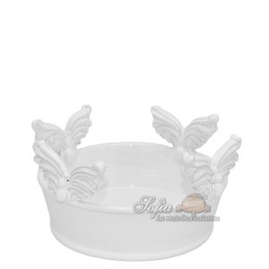 Centrotavola coda pesce Ø 25 white line