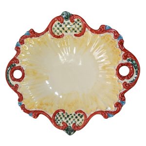 Centrotavola barocco 1° M 29x26 rosso chic