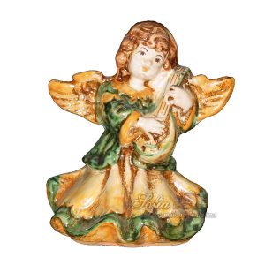 Angelo appoggio 10x10 verde/arancio - Bomboniera