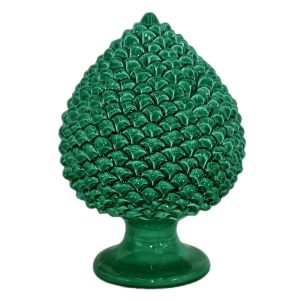 Applique a pigna artigianale h 25 verde smeraldo