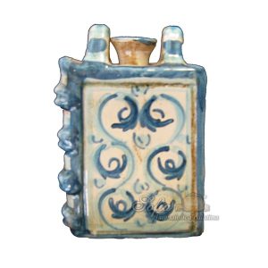 Libro mini scaldamano 7x10 decoro mono blu - Bomboniera