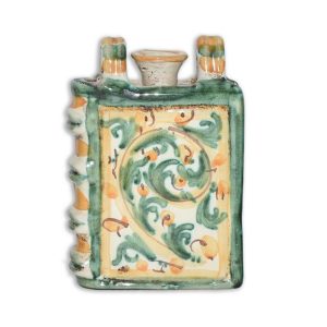 Libro mini scaldamano 7x10 s. d'arte verde/arancio - Bomboniera