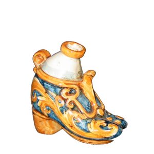 Scarpa scaldamano f 11x10 ornato fondo blu