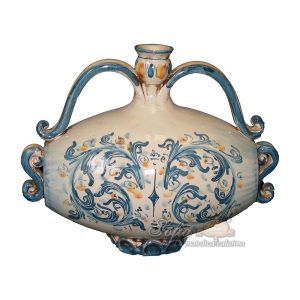 Scaldone medio 23x19 s. d'arte blu/arancio