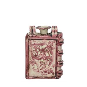 Libro mini scaldamano 7x10 decoro mono bordeaux - Bomboniera