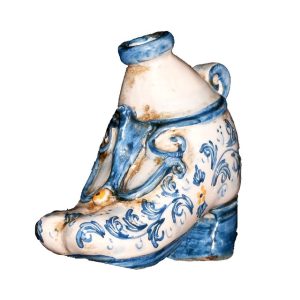 Scarpa scaldamano f 11x10 s. d'arte mono blu - Bomboniera