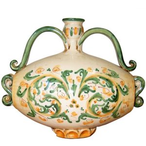 Scaldone medio 23x19 s. d'arte verde/arancio