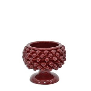 Vaso mezza pigna Ø 10 bordeaux - Bomboniera