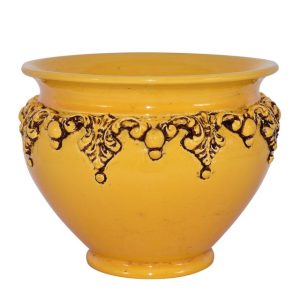 Cachepot Ø 35 plastico sofia senape c/invecchiamento