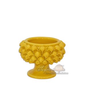 Vaso mezza pigna Ø 10 senape - Bomboniera