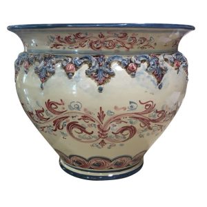 Cachepot Ø 45 plastico sofia blu/bordeaux