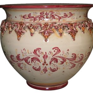 Cachepot Ø 45 plastico sofia bordeaux/arancio