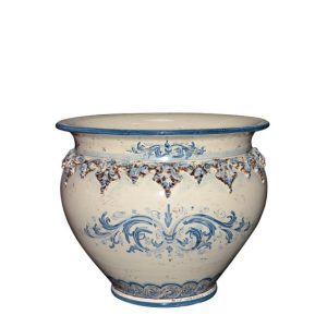 Cachepot Ø 25 plastico sofia mono blu