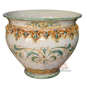 Cachepot Ø 50 plastico sofia verde/arancio