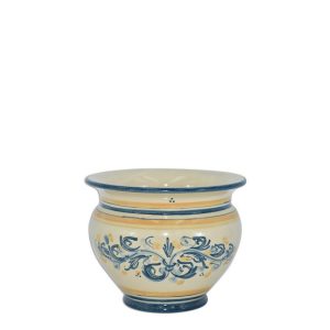 Cachepot Ø 20 s. d'arte blu/arancio