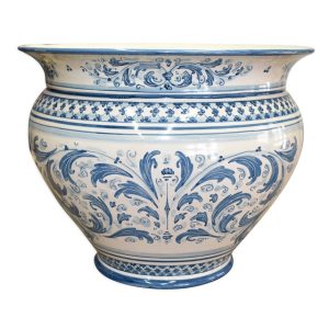 Cachepot Ø 20 s. d'arte mono blu