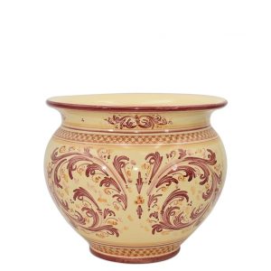 Cachepot Ø 20 s. d'arte mono bordeaux