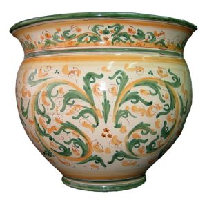 Cachepot Ø 40 s. d'arte verde/arancio