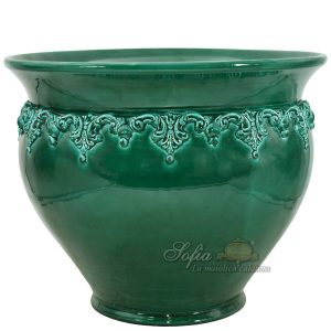 Cachepot Ø 35 plastico sofia verde smeraldo