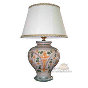 Lume collo rasato 2° M h 25 antico fogliame (h52 c/paralume Ø35)
