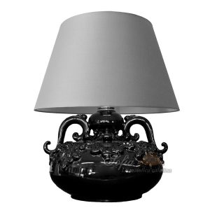 Lume bottiglia 2° M h 22 plastico sofia black line lucido (h41 c/paralume Ø30)