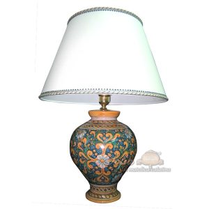 Lume collo rasato 2° M h 25 decoro riccioli (h52 c/paralume Ø35)