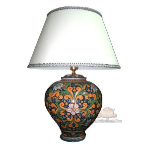 Lume palla h 25 decoro riccioli (h52 c/paralume Ø35)