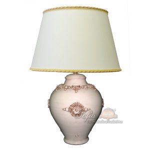 Lume boccia h 35 plastico sofia avorio (h60 c/paralume Ø40)