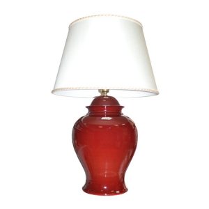 Lume potiche h 45 bordeaux integrale (h80 c/paralume Ø50)