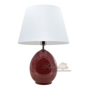 Lume uovo h 20 bordeaux integrale (h40 c/paralume Ø25)