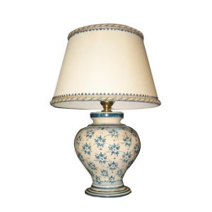 Lume collo rasato comodino h 20 linea stars mono blu (h38 c/paralume Ø25)