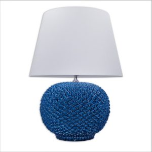 Lume palla a pigna h 20 blu intenso (h43 c/paralume Ø35)