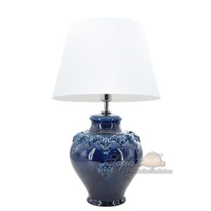 Lume boccia comodino h 20 plastico sofia blu intenso (h40 c/paralume Ø25)