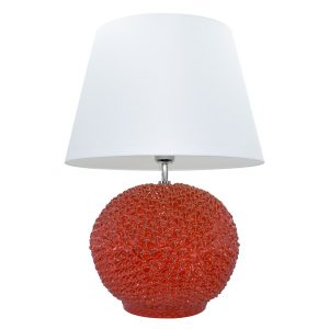 Lume palla a pigna h 30 rosso fuoco (h60 c/paralume Ø45)