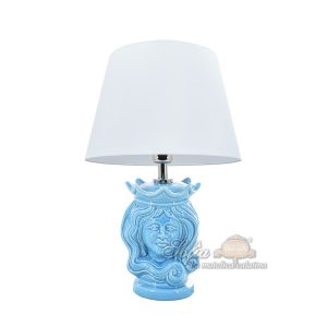 Lume a testa h 15 turchese femmina (h35 c/paralume Ø20)