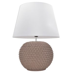 Lume palla a pigna h 20 tortora opaco (h43 c/paralume Ø35)