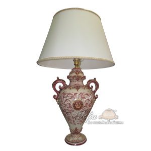Lume maxi h 50 plastico sofia s.d'arte bordeaux/arancio (h83 c/paralume Ø50)