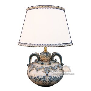 Lume bottiglia 2° M h 22 plastico sofia mono blu (h41 c/paralume Ø30)