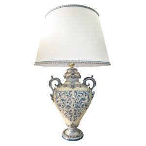 Lume maxi h 50 senza rosone plastico sofia s. d'arte mono blu (h83 c/paralume Ø50)