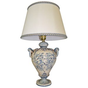 Lume anelli h 40 plastico sofia mono blu (h72 c/paralume Ø45)