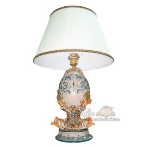 Lume uovo c/pesci h 33 tricolore (h60 c/paralume Ø40)